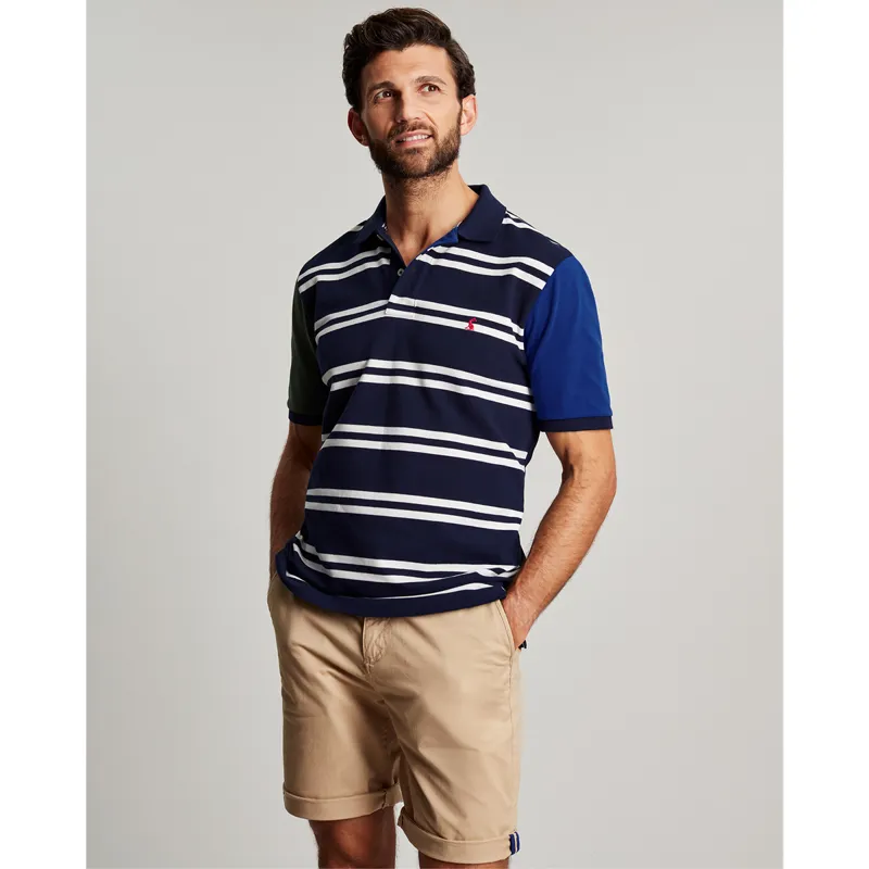 Joules Men's Woody Polo Shirt Navy White Stripe